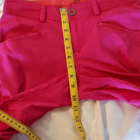 Title Nine Women's Pants Trail Mix Hot Pink Nylon Hiking Outdoor Capris 2 - Picture 7 of 12